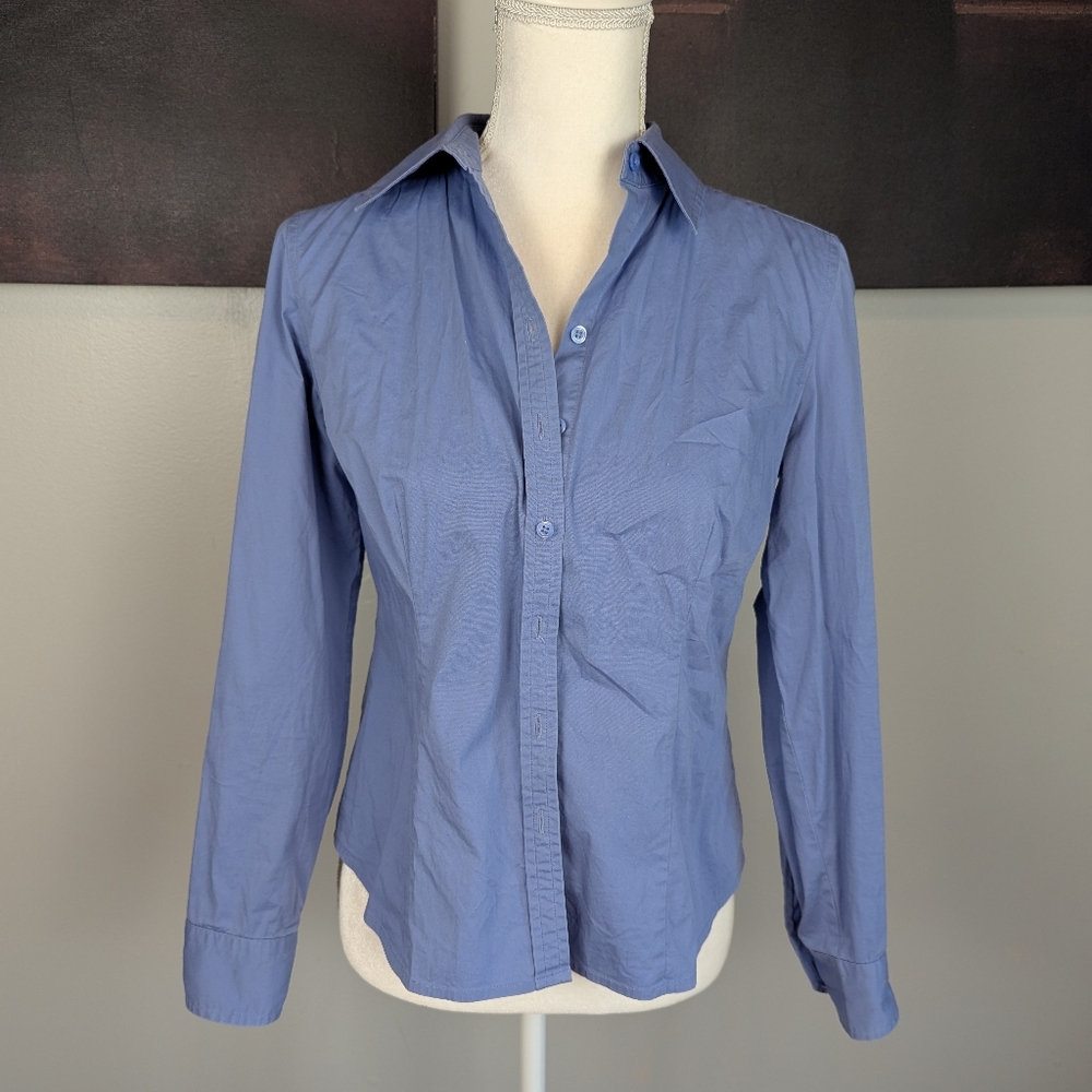 Blue button down shirt
